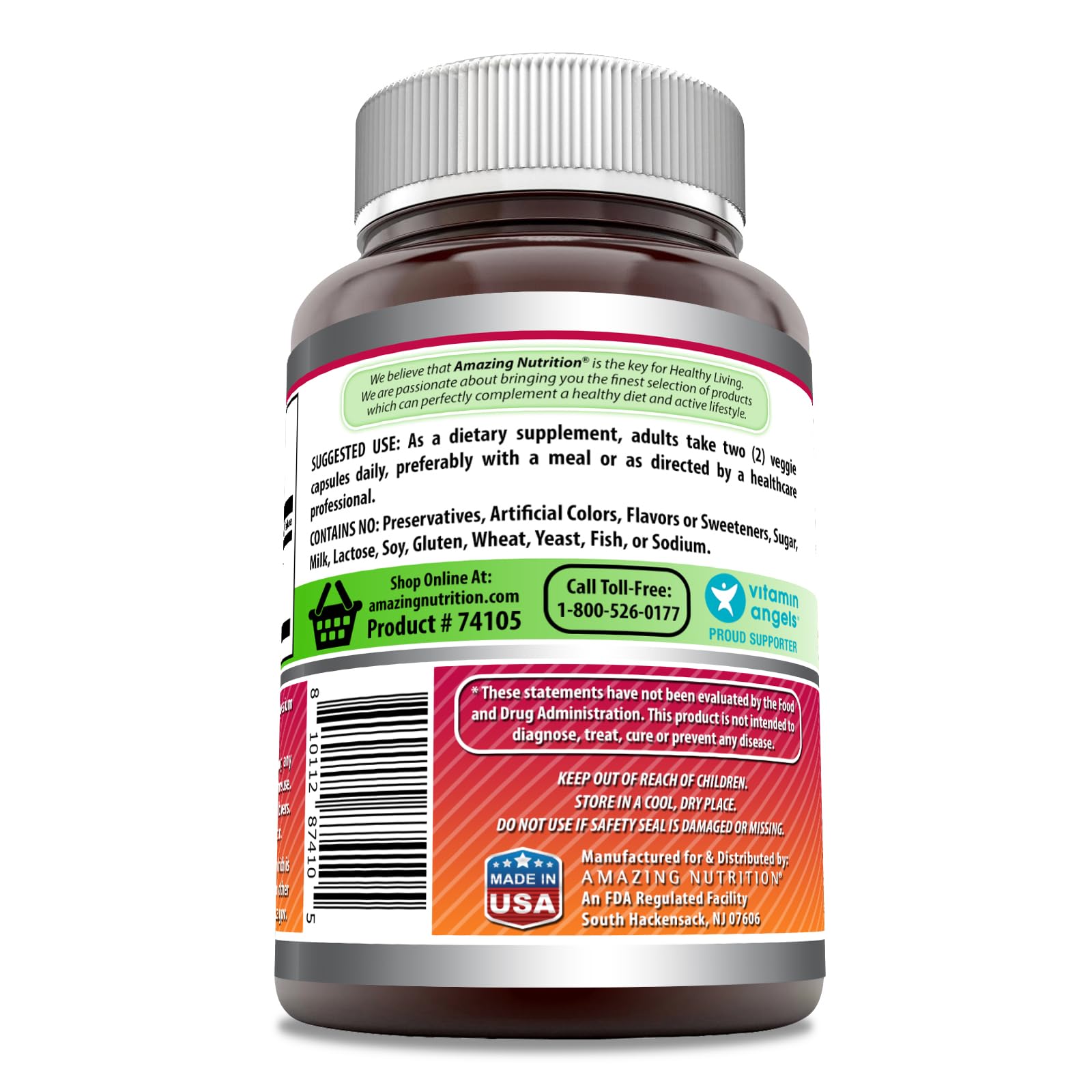 Amazing Nutrition Amazing Formulas Echinacea capsules close-up, vegetarian capsule for daily routines