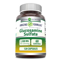 Amazing Nutrition Glucosamine Sulfate bottle pour for easy daily use and joint support.