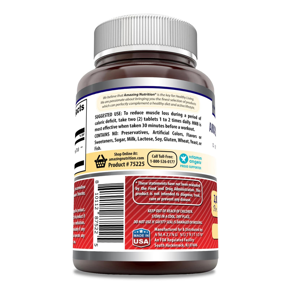 Amazing Nutrition HMB 2000mg seal highlights product purity.