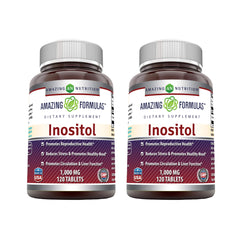 Amazing Nutrition Inositol 1000mg tablet bottle supports daily wellness routine.