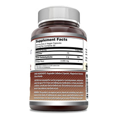 Amazing Nutrition Konjac Root Supplement bottle back emphasizes non GMO gluten free USA manufacture