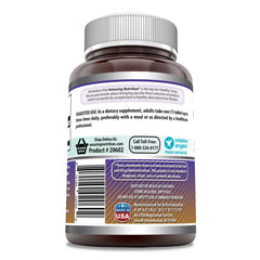 Amazing Nutrition L-Arginine bottle label close-up showing 1000 mg per serving.