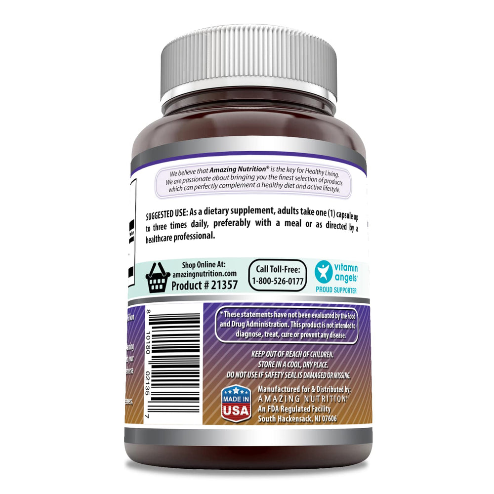 Amazing Nutrition L-Arginine capsule close-up, smooth swallow