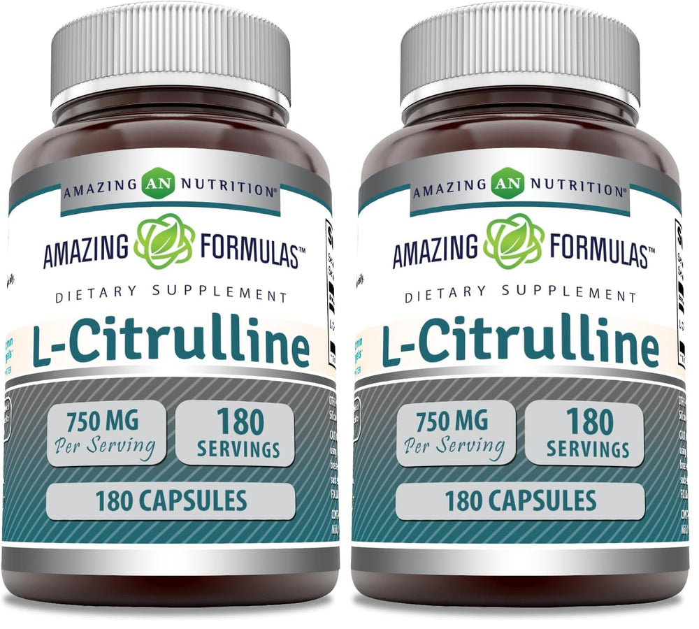 Amazing Nutrition L-Citrulline bottle front for convenient daily supplementation.