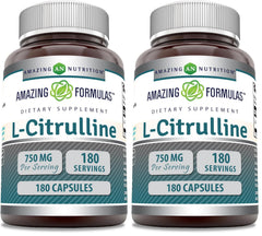 Amazing Nutrition L-Citrulline bottle front for convenient daily supplementation.