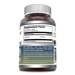 Amazing Nutrition L-Glutamine tablet close-up highlighting 1000 mg per serving