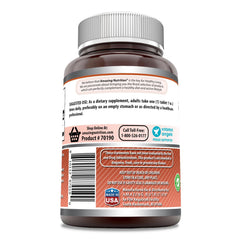 Amazing Nutrition L-Lysine label closeup highlights third-party testing and USA-made purity
