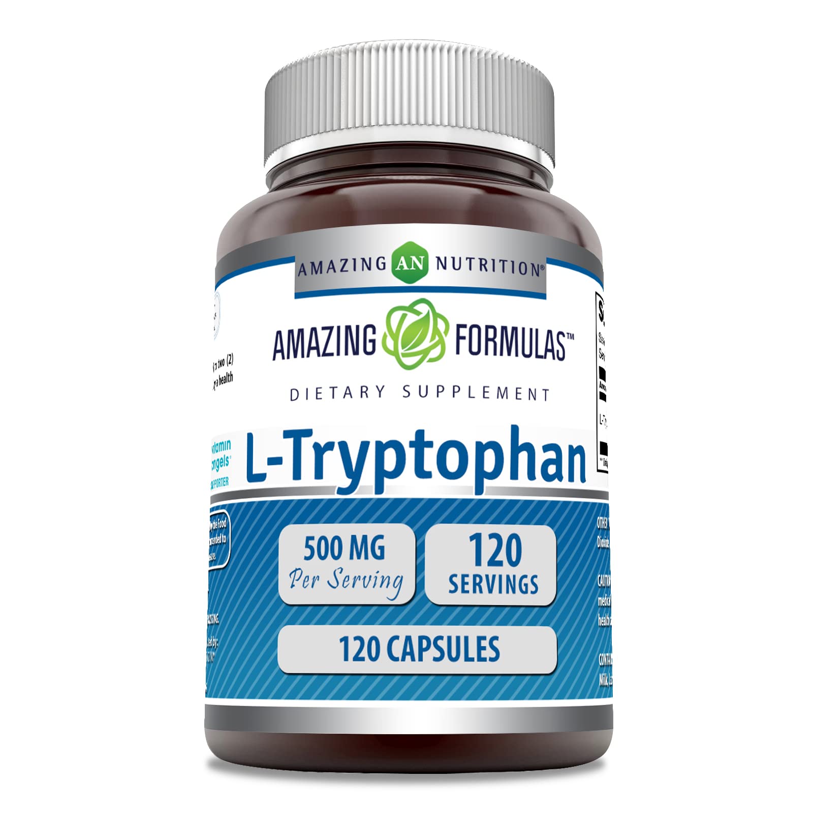 Amazing Nutrition L-Tryptophan bottle front view for daily supplementation
