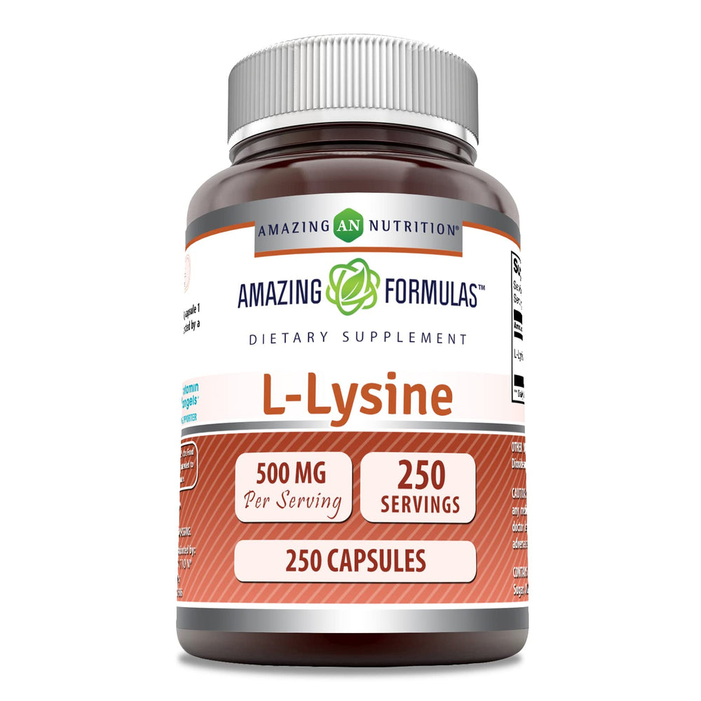 Amazing Nutrition Lisina 500 mg, cápsulas, toma diaria de aminoácidos