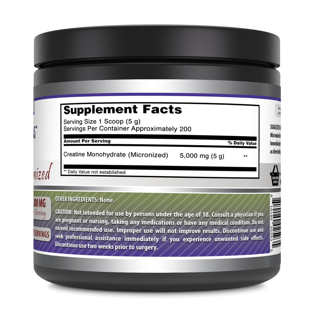 Amazing Nutrition creatine monohydrate powder scoop enables precise serving for consistent results.