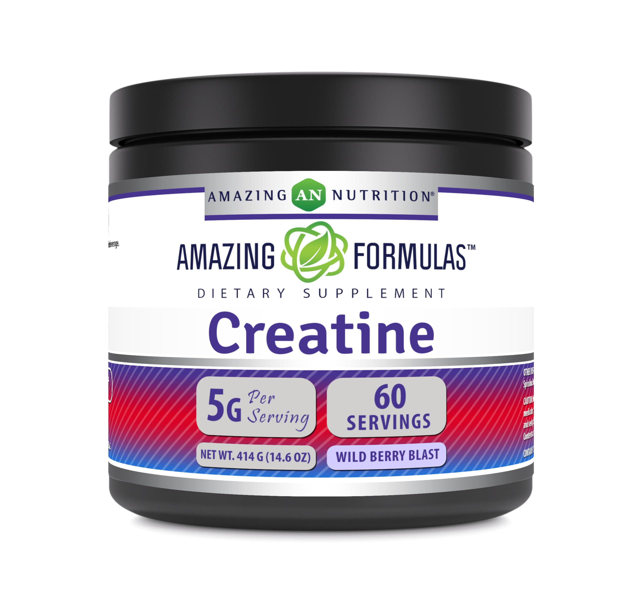 Amazing Nutrition micronized creatine monohydrate powder in a tub, easy to mix for workouts.