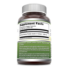 Amazing Nutrition Moringa label close-up showing 1000 mg per serving.