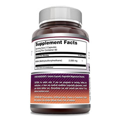 Amazing Nutrition MSM 2000 mg bottle front showing USA-made formulation.