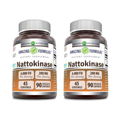 Amazing Nutrition nattokinase bottle label for daily wellness support.