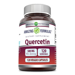 Amazing Nutrition Quercetin 500mg bottle with veggie capsules for daily wellness