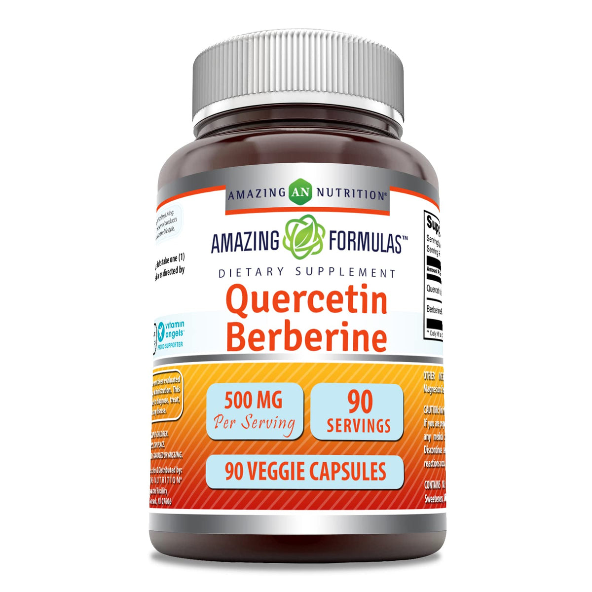 Amazing Nutrition Quercetin Berberine bottle front for daily wellness