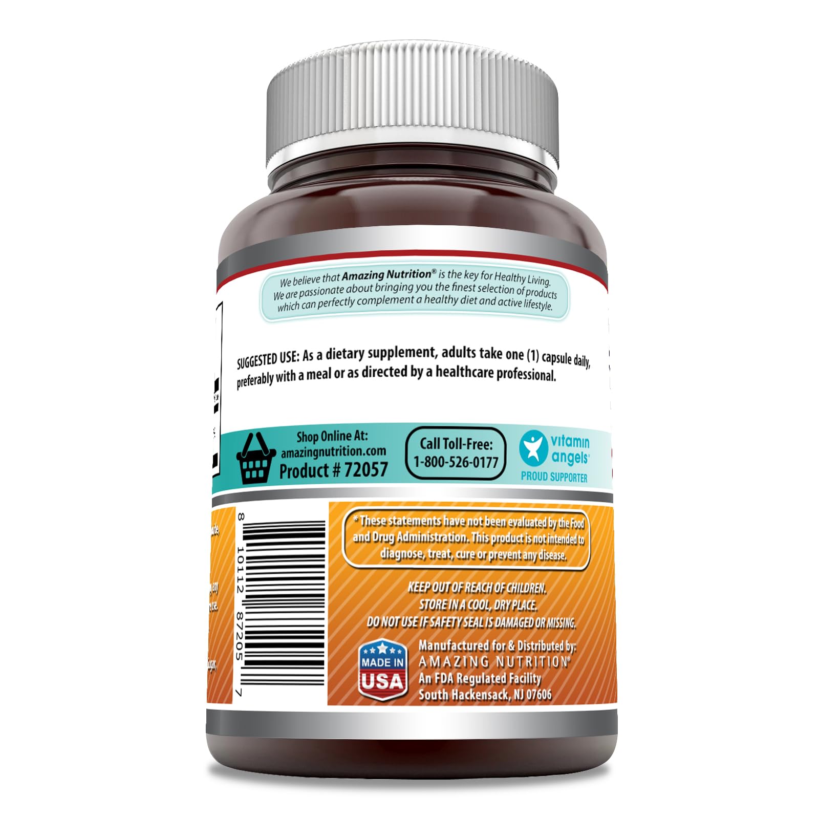 Amazing Nutrition riboflavin capsules easy to swallow for daily use.