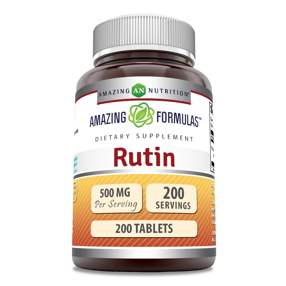 Amazing Nutrition Rutin 500mg bottle front view for daily support with high potency