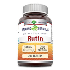 Amazing Nutrition Rutin 500mg bottle front view for daily support with high potency