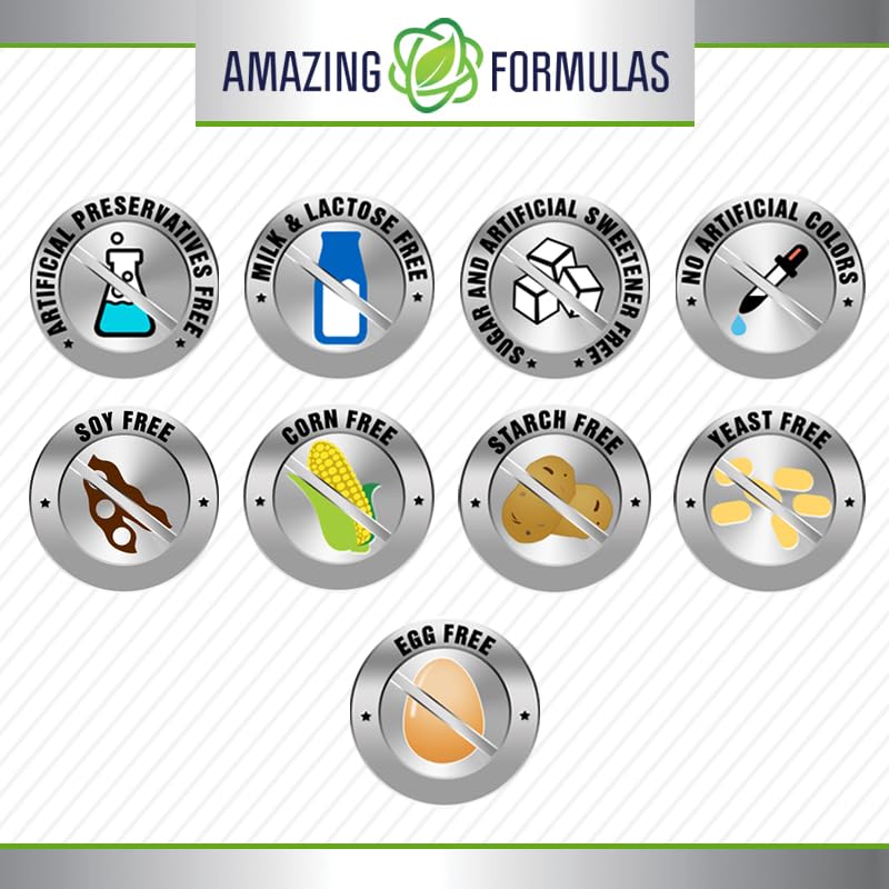 Amazing Nutrition bottle displays third-party tested seal for quality assurance.