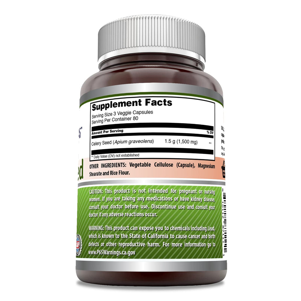 USA-made GMP-certified packaging for Amazing Formulas celery seed extract quality.