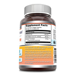 Amazing Nutrition veggie capsules closeup showing two capsules per serving