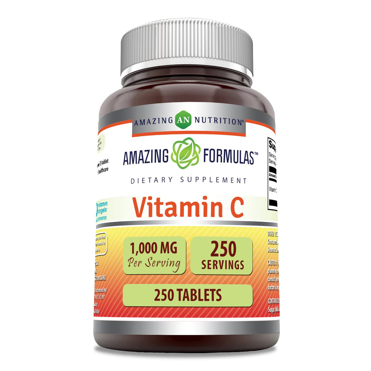 Amazing Nutrition Vitamin C 1000 mg tablets in bottle for daily supplementation.