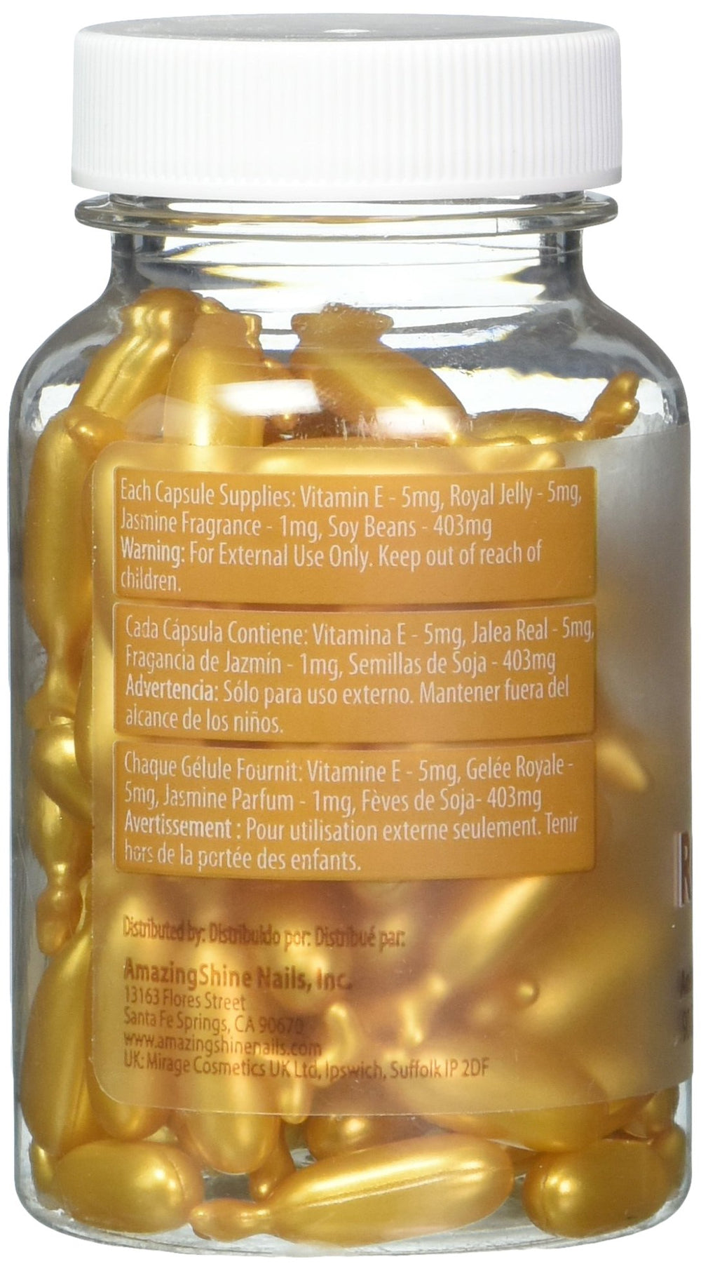 Amazing Shine capsule dispense shows easy serum application on dry skin.