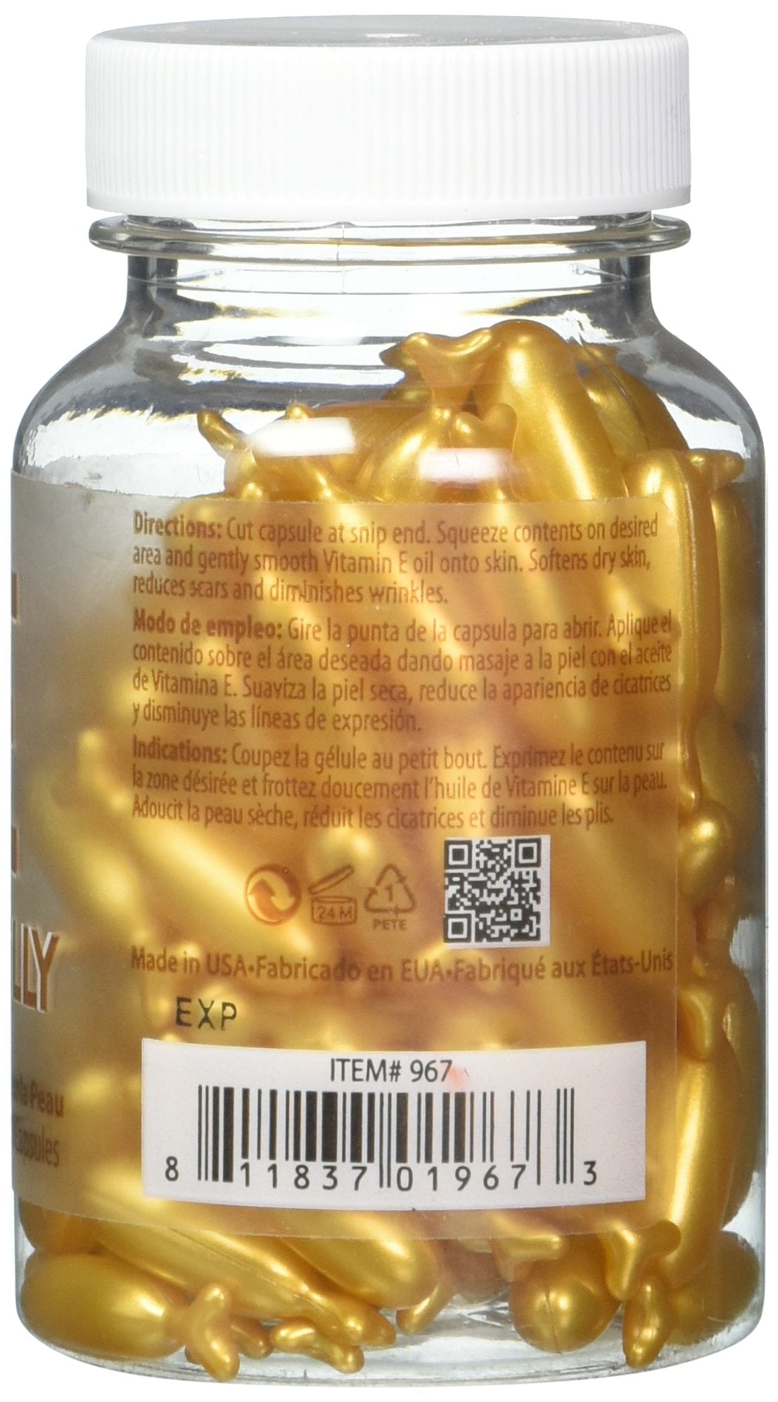 Amazing Shine Royal Jelly serum from capsules applied to fine lines.