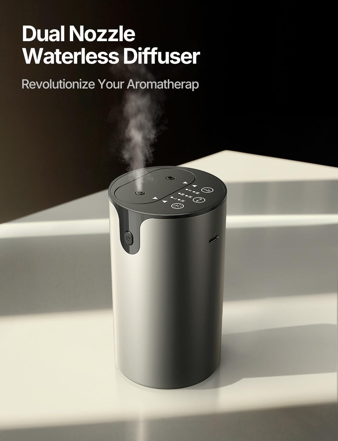 Amazing Flower diffuser compact design ideal for travel and small workspaces.