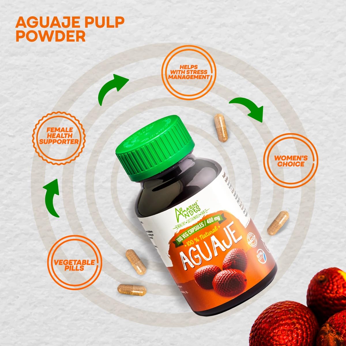 GMP-certified facility manufacturing Amazon Andes Aguaje capsules.