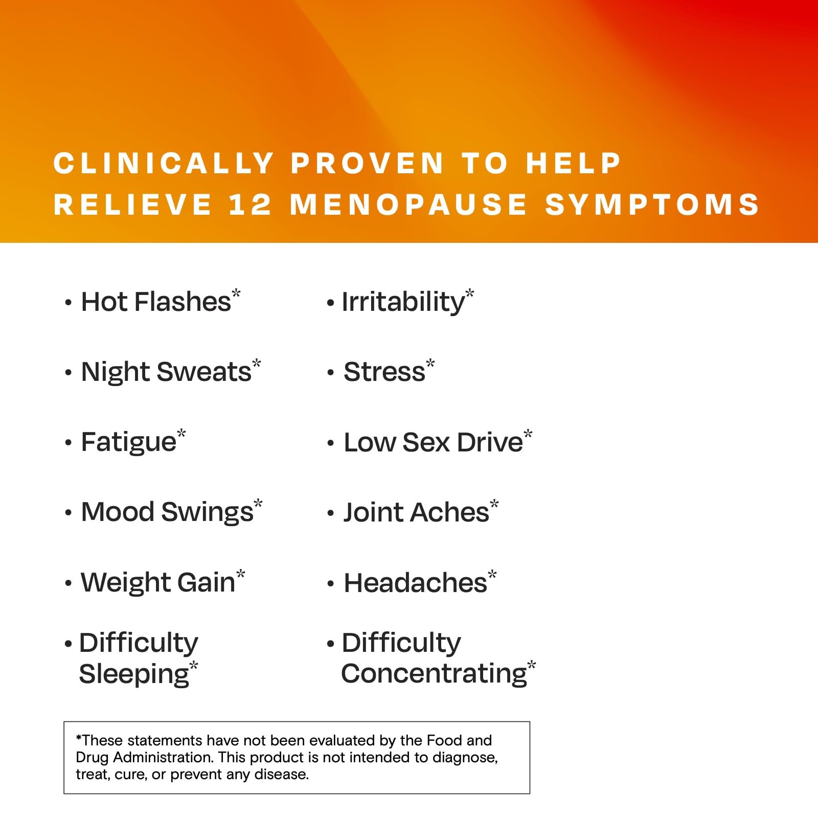 Amberen menopause bottle label highlights features and relief options.