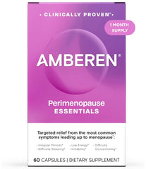 Amberen perimenopause bottle front view signals daily symptom support.