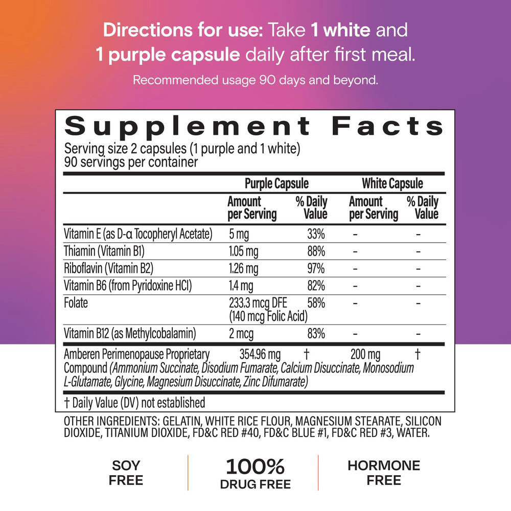 Amberen Perimenopause packaging on shelf signaling ready-to-use support