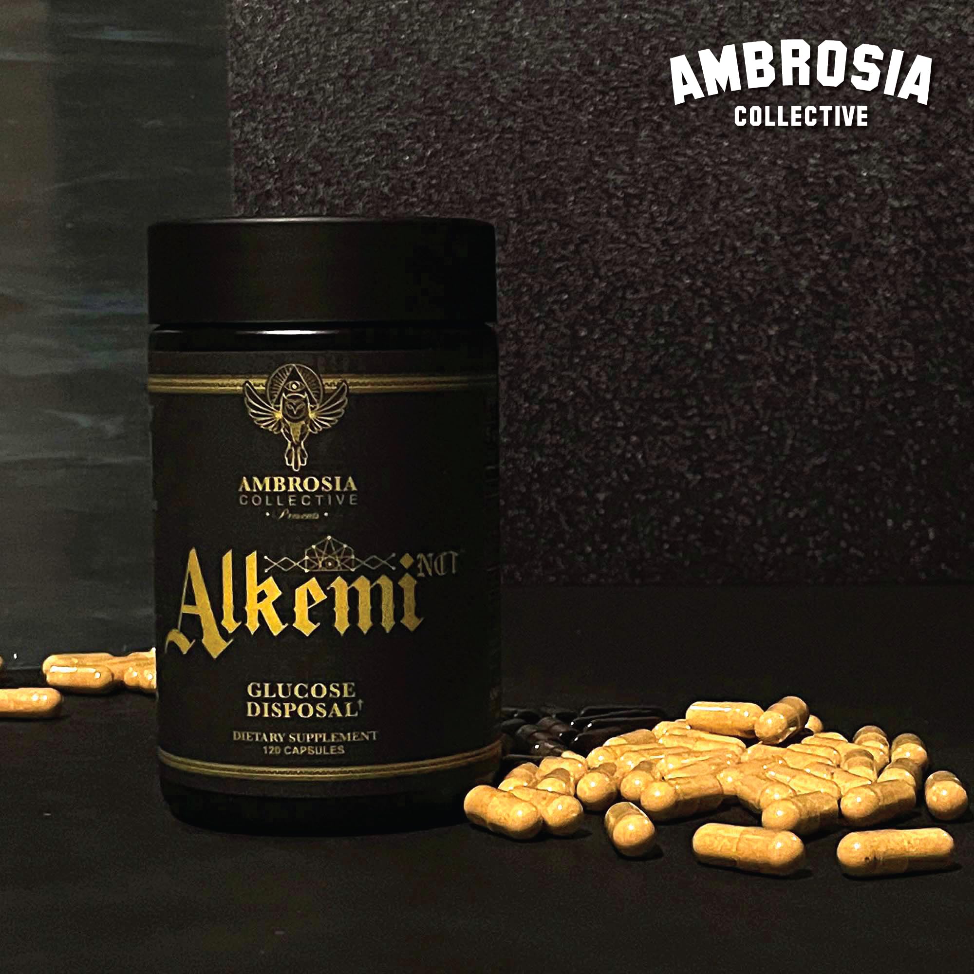 Ambrosia Alkemi NCT ingredient-scene showcases core components like ProCynCi and InSea2
