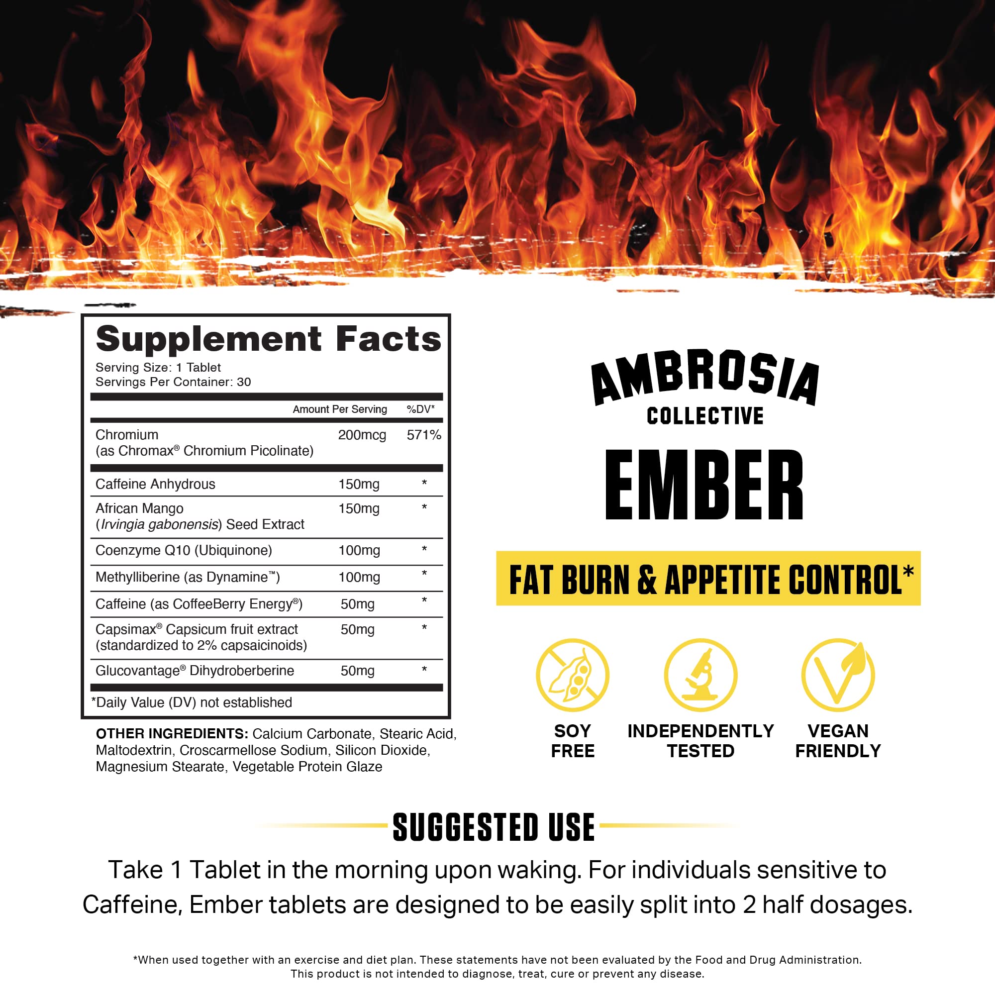 Ambrosia Ember Capsimax cap close-up emphasizes the active ingredient