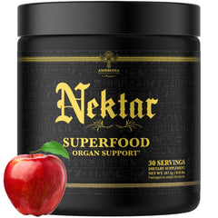 Ambrosia Nektar Apple Symphony bottle, premium superfood blend for daily wellness.