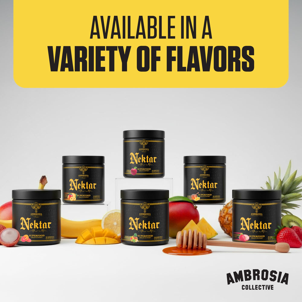 Ambrosia Nektar daily-use shaker promises convenient nutrition anytime.