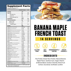 Ambrosia Planta Brown rice and pea blend label highlights plant protein.