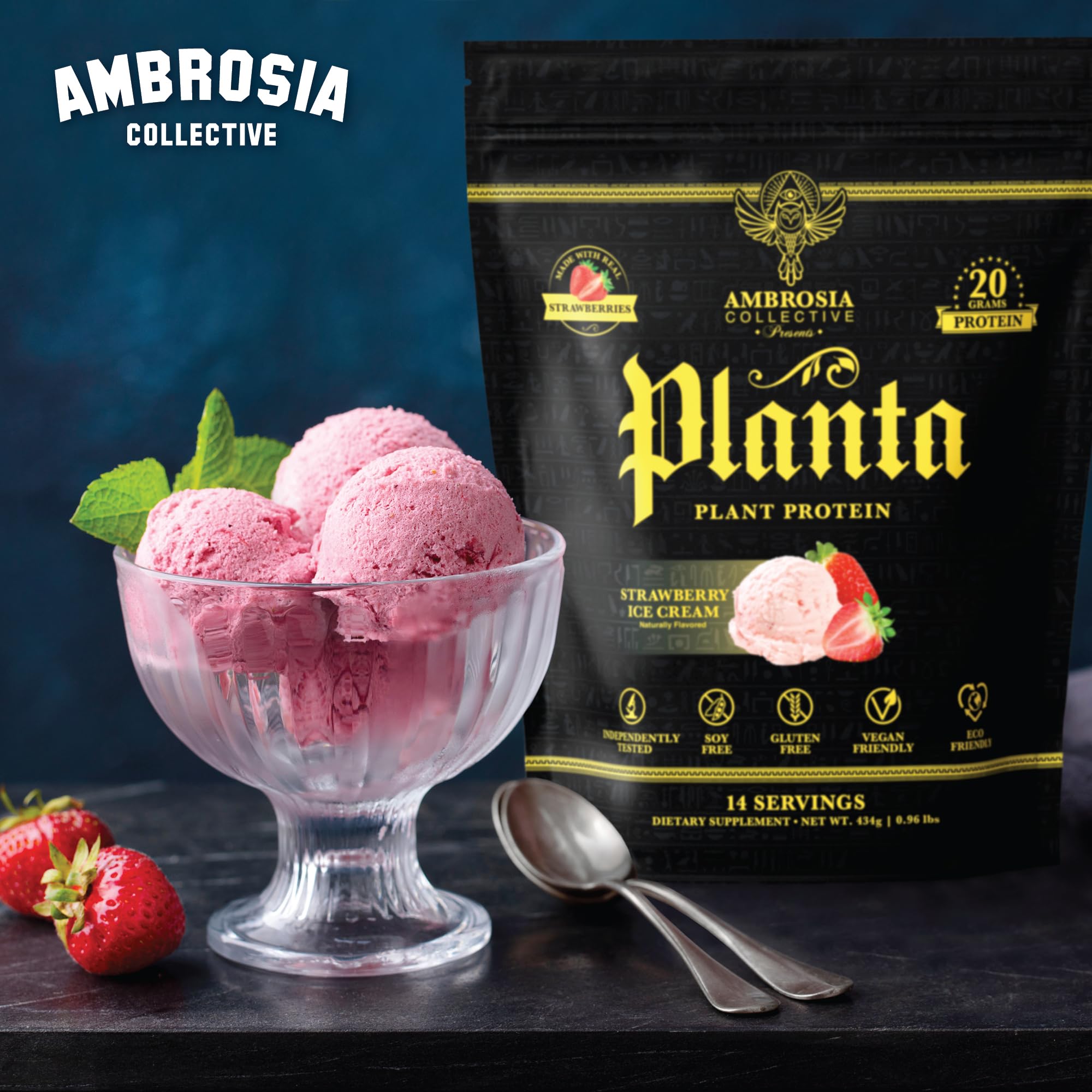 Ambrosia Planta packaging sleek and premium design for easy storage