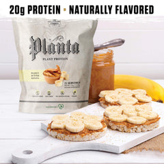 Ambrosia Planta peanut butter banana flavor packaging, tasty and creamy