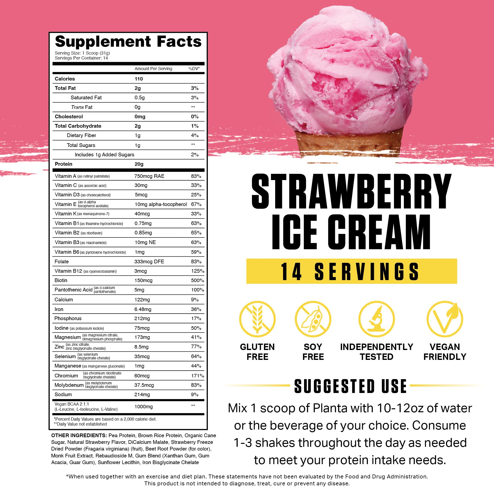 Ambrosia Planta SunBCAA amino acids support recovery and muscle maintenance