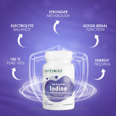 Ambrosial Iodine 5000mcg label close-up highlights quality and purity.