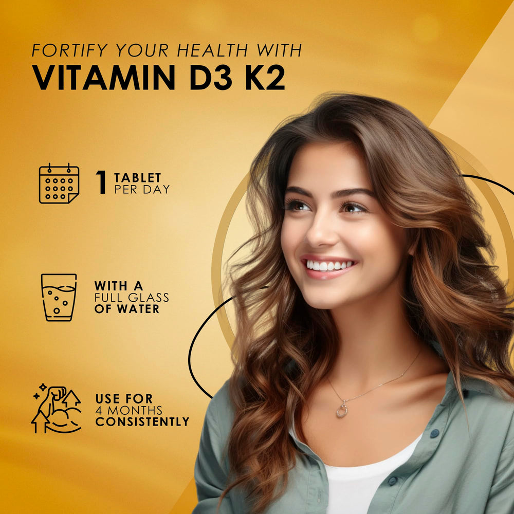 Ambrosial Vitamin D3 & K2 tablets pack showcases a 120-day supply.