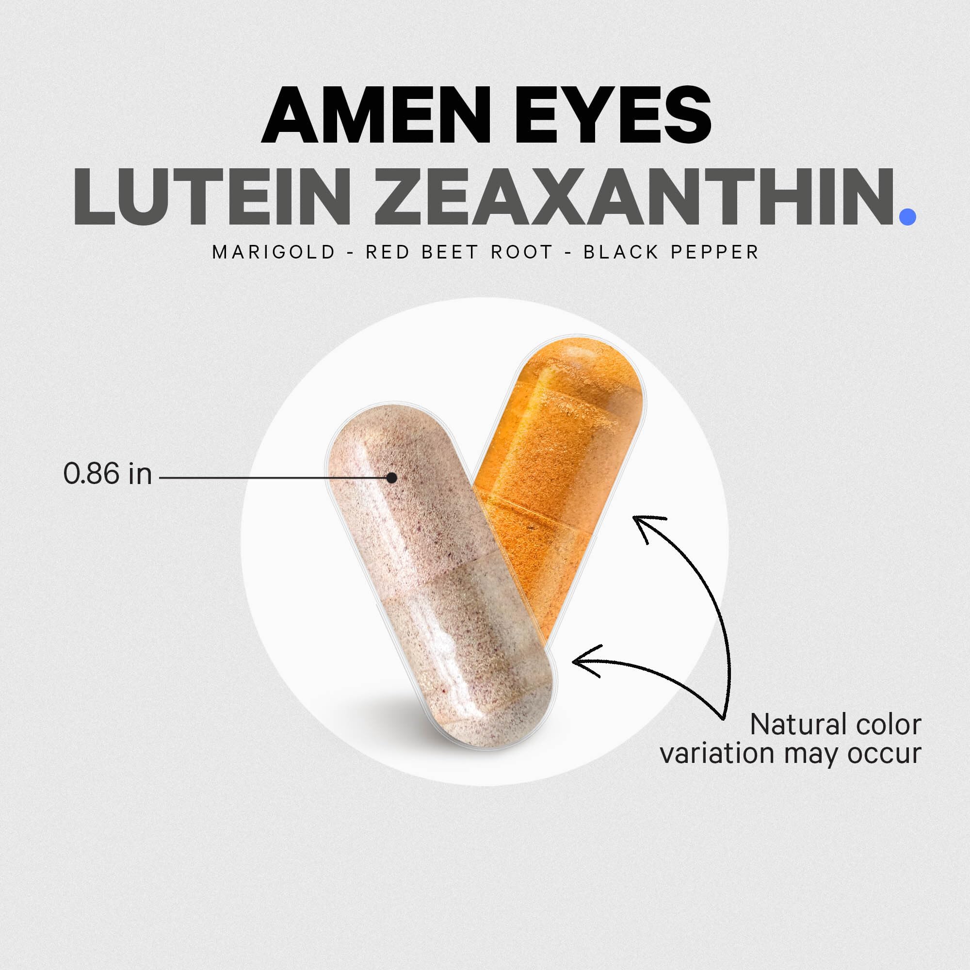 Manufactured in USA for Amen Eyes with global ingredients.