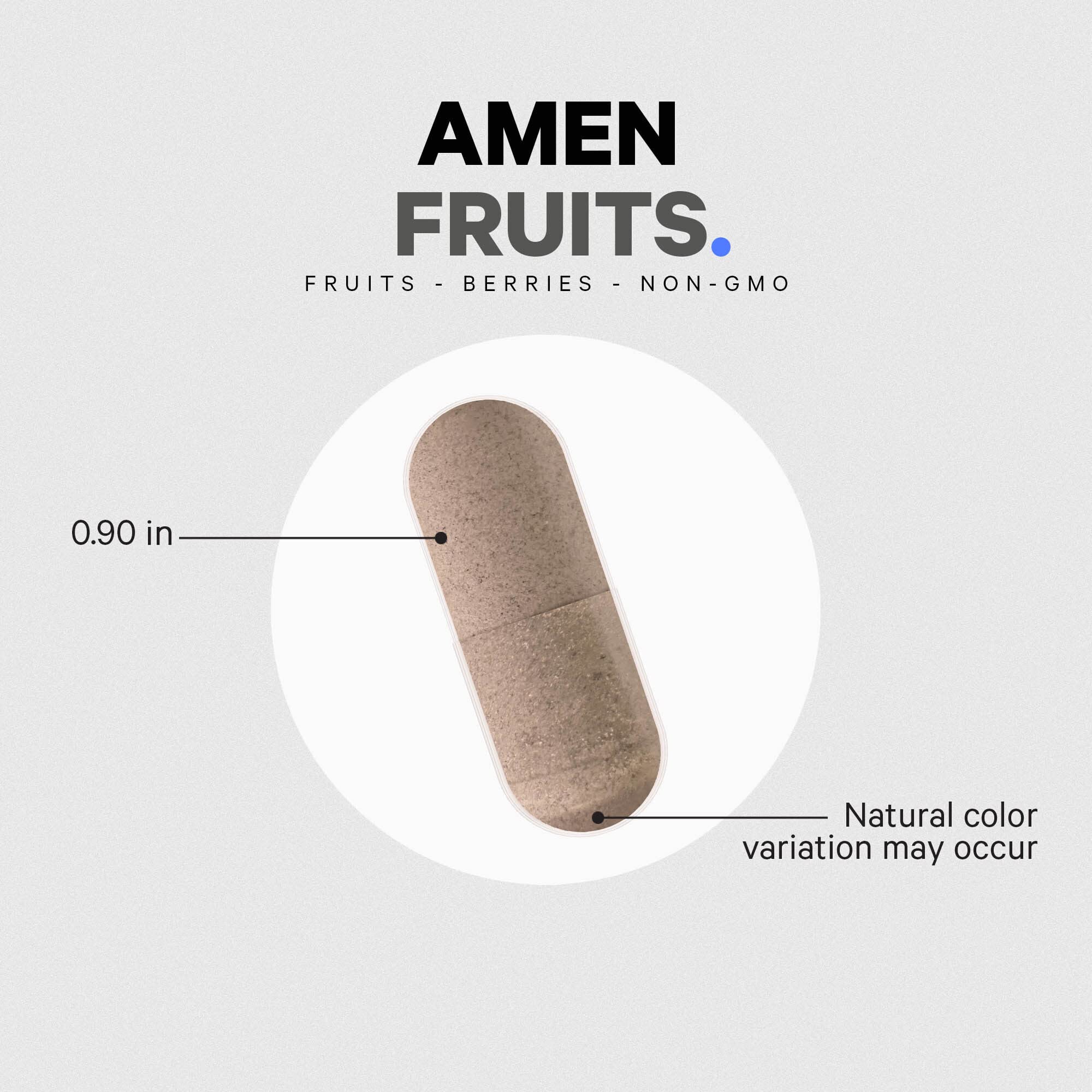 Amen Fruits non-GMO label emphasizes clean, plant-based nutrition