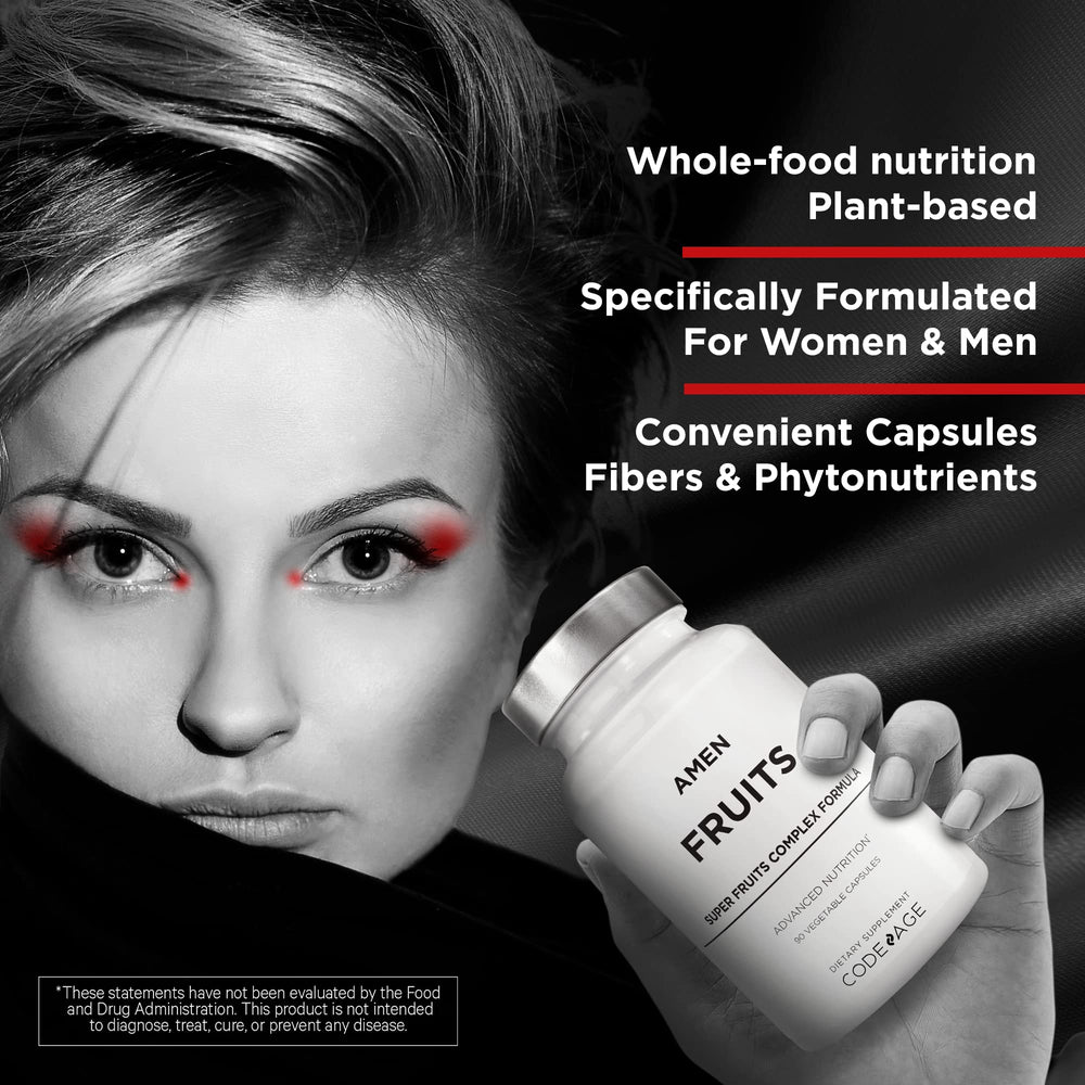 Amen Fruits nutrient panel highlights vitamins flavonoids and polyphenols