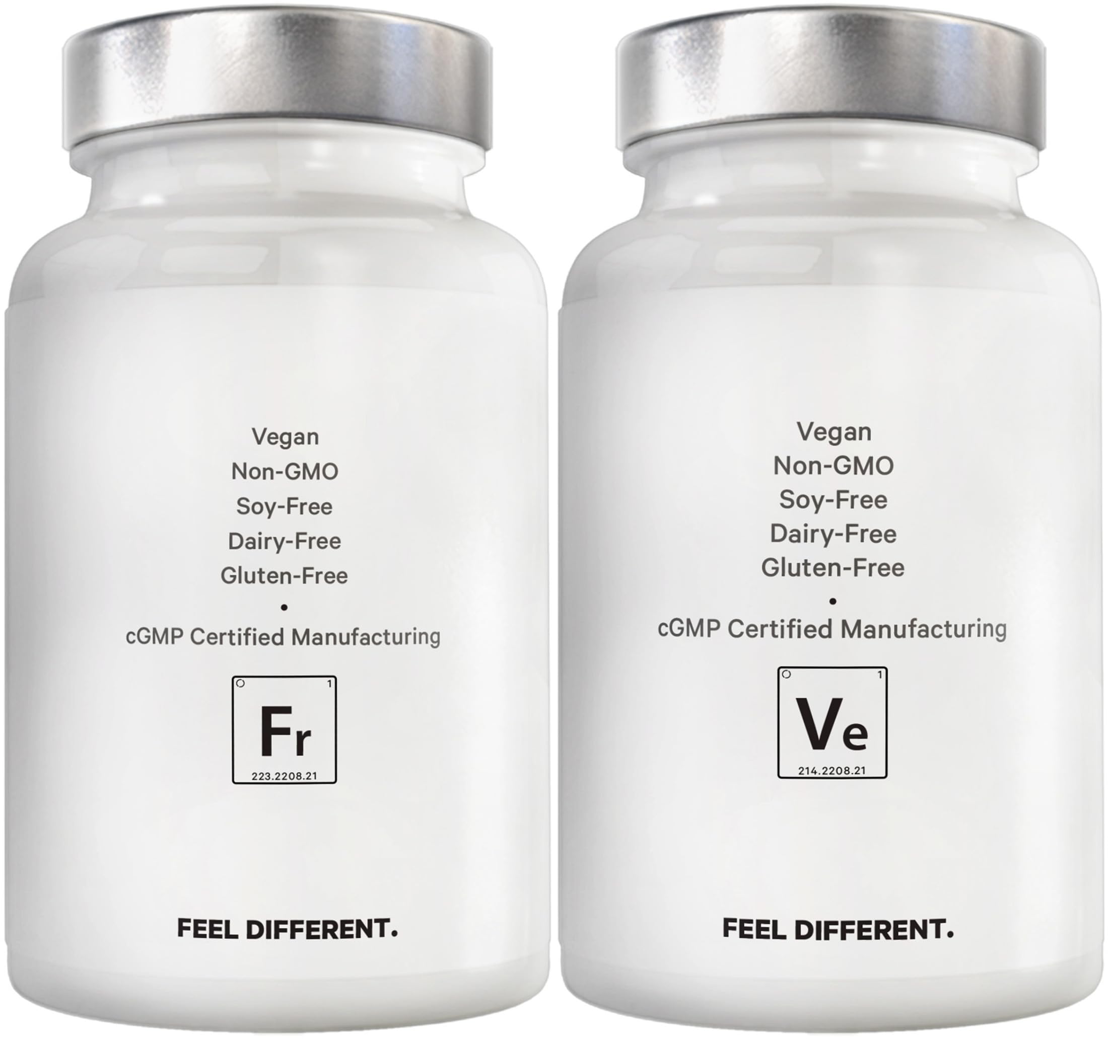 Amen Fruits and Veggies bundle packaging design, clear bottles and eco-friendly materials.