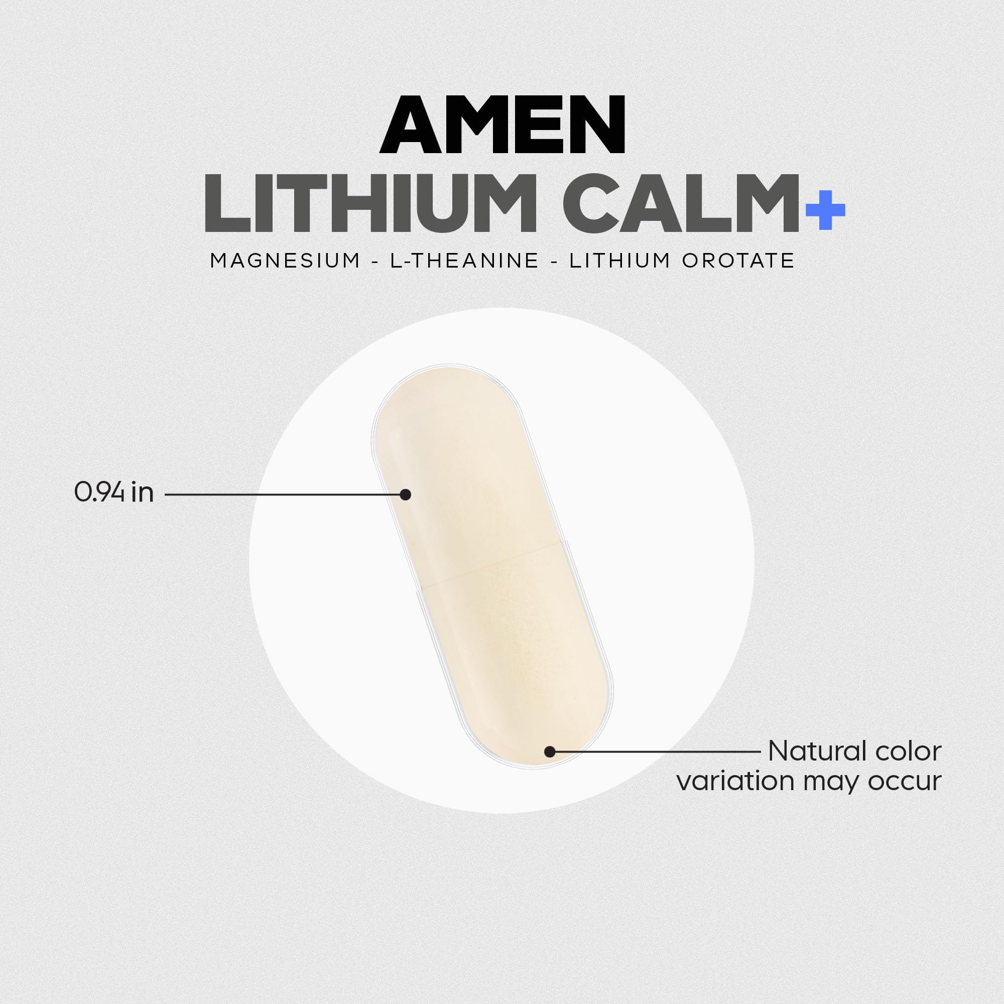 Label highlights L-theanine 100 mg per capsule.