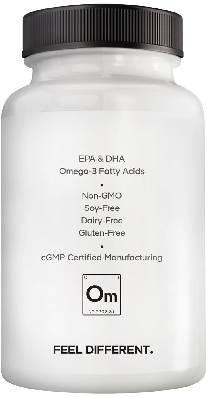 Amen Omega-3 US-made badge reinforces quality manufacturing standards.